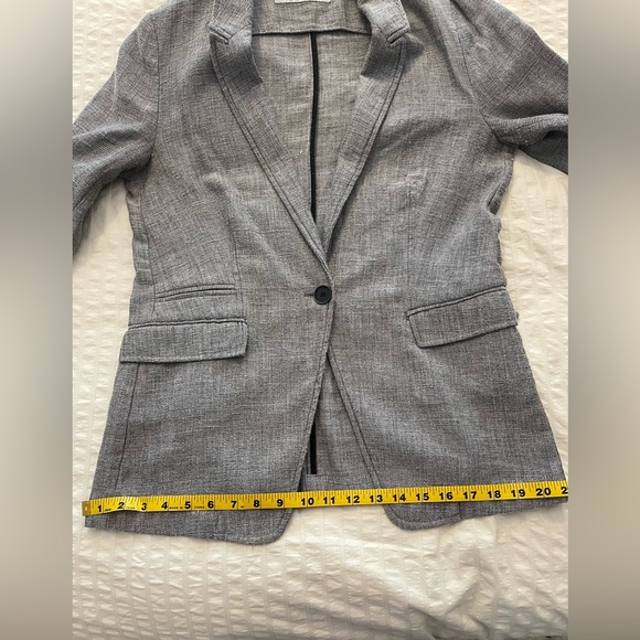 ZARA Basics Lightweight Blazer Jacket Grey XL fits sz L best - Picture 7 of 9